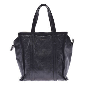 BALENCIAGA Bazaar Shopper Black Leather Bag